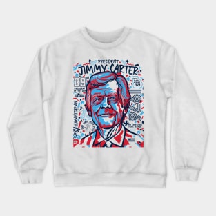 Retro Pop Art Portrait of President Jimmy Carter 1976 // Street Art Jimmy Carter Crewneck Sweatshirt